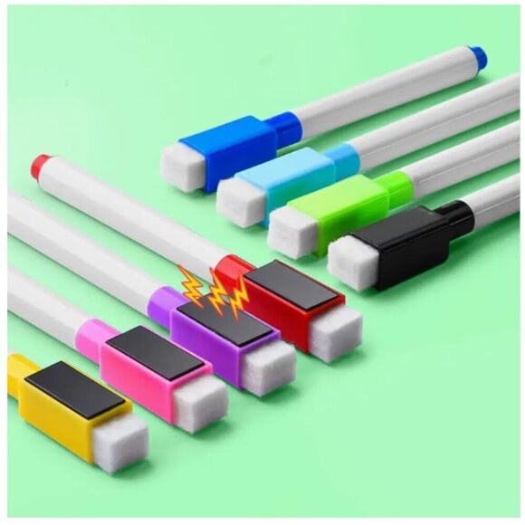 8pcs/set Magnetic Whiteboard Marker Pen, Small Drawing Pen Dry Erase - Picture 3 of 4
